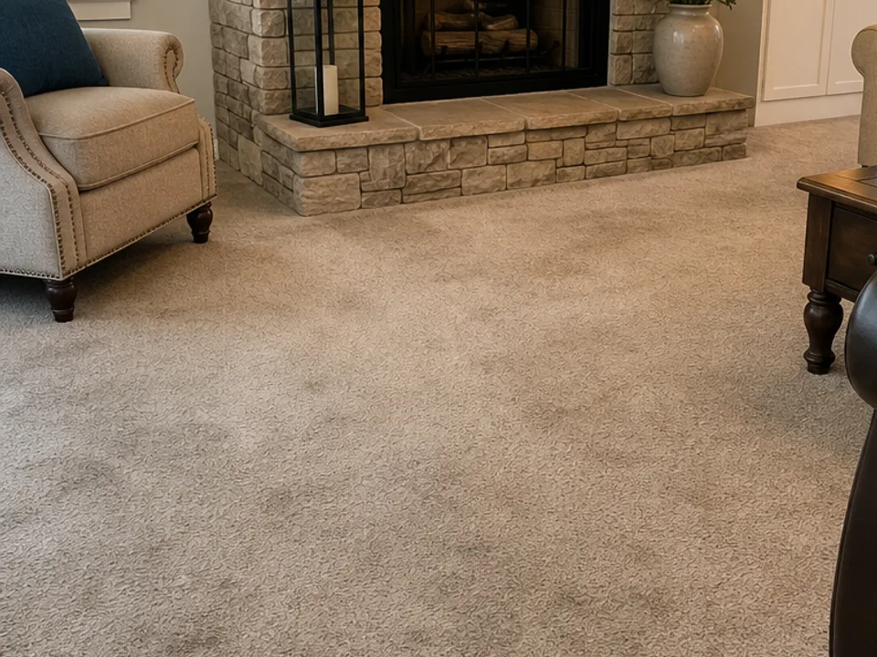 After: Fireplace Room Cleaning