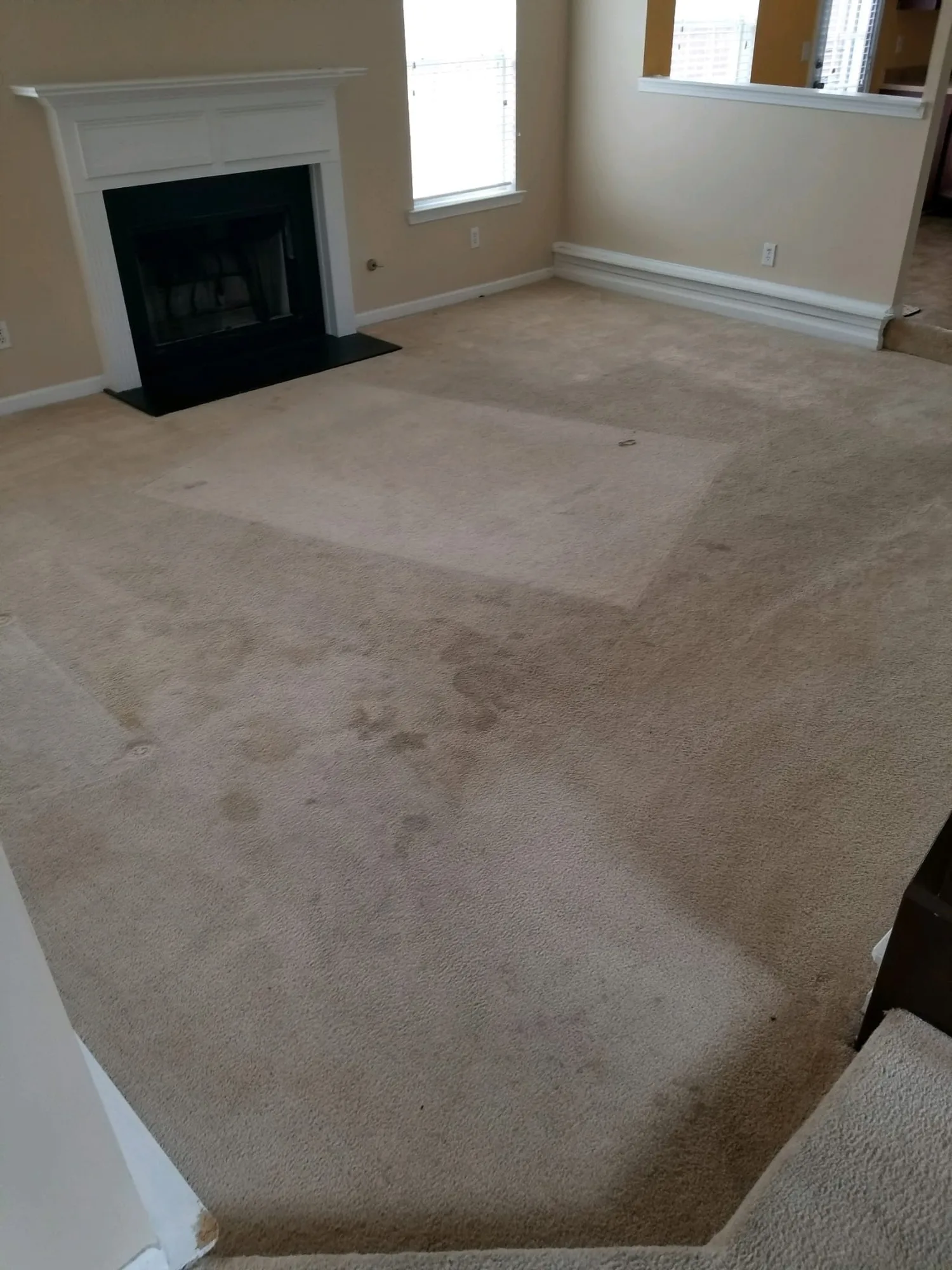 Before: Fireplace Room Cleaning